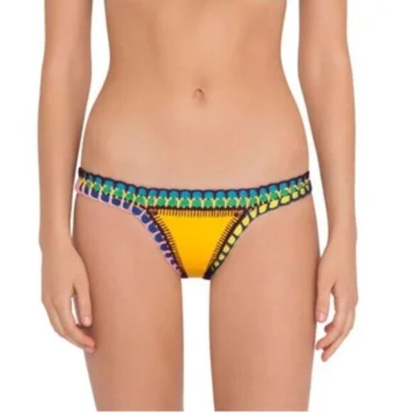 Kiini Crochet Yellow Bikini Bottoms Size Medium - Picture 1 of 12